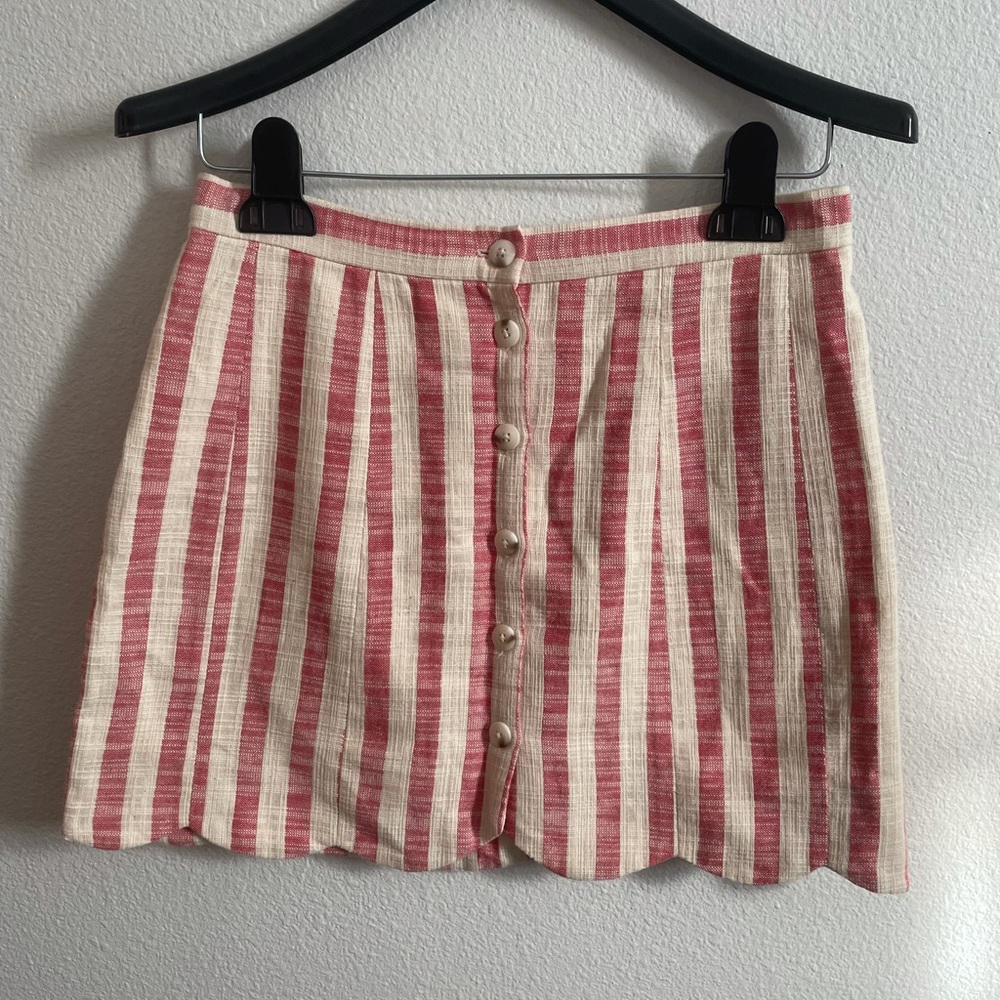 Forever 21 button front high waisted mini skirt